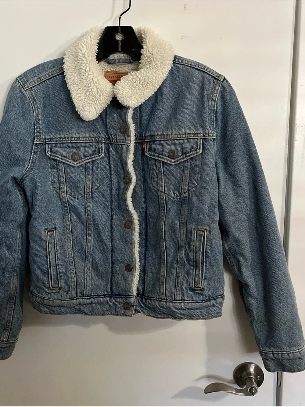 Levi's Light Blue Denim Sherpa-Lined Jacket